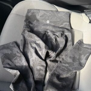 lululemon athletica Black Camo Leggings
